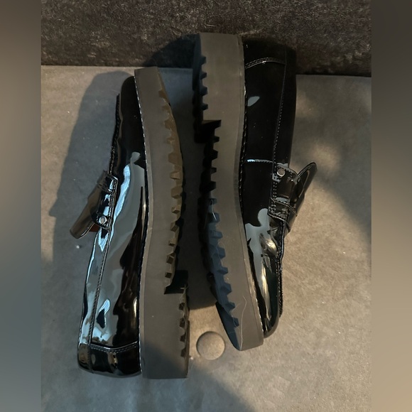 Franco Sarto Black Patent Leather Cassandra Penny Loafers - Picture 6 of 8